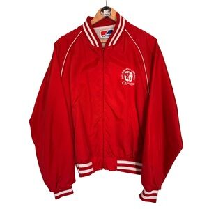 Vintage Red Quaker Bomber Jacket